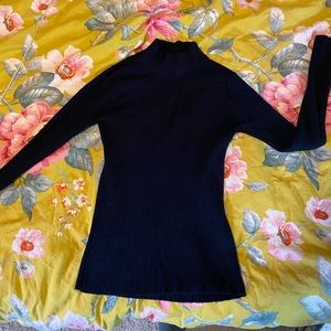 Navy turtleneck